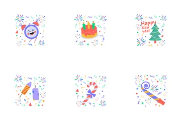 New Year Celebration Icon Pack