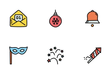 New Year Doodles Icon Pack