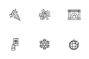 New Year Festive Icon Pack