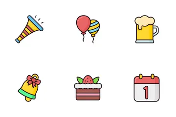 New Year Party Icon Pack