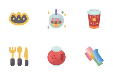 New Year's Eve Decorations Icon Pack