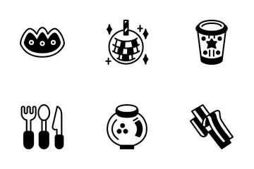 New Year's Eve Decorations Icon Pack