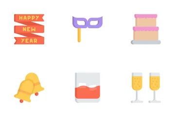 New Years - Flat Icon Pack