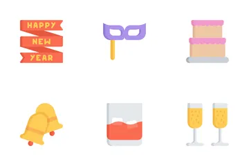 New Years - Flat Icon Pack