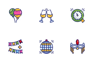 New Year's Party Icon Pack