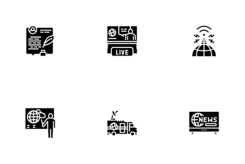 News Broadcasting Icon Pack