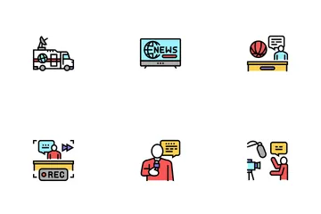 News Broadcasting Icon Pack