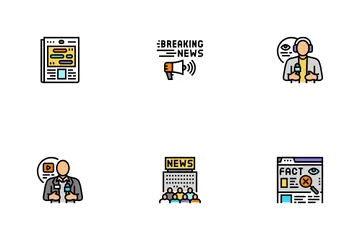 News Business Communication Icon Pack