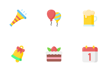 NewYear Party Icon Pack