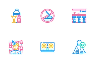 Night Club Dance Party Icon Pack