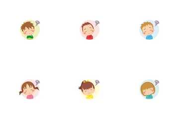 Niños pequeños gruñones Icon Pack