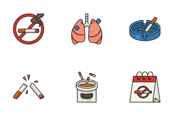 No Tobacco Day Icon Pack