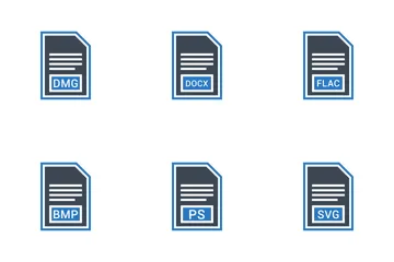 Nombres de extensiones de archivos Vol 2 Paquete de Iconos