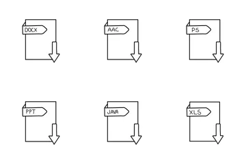 Nombres de extensiones de archivos Vol 2 Icon Pack