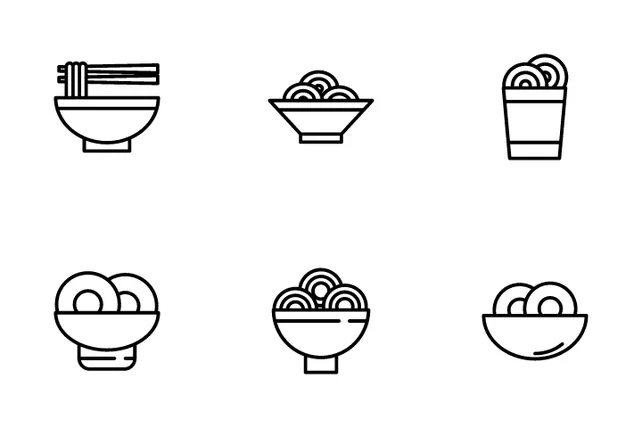 Download Noodle Icon pack Available in SVG, PNG & Icon Fonts