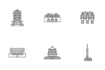 North East Asia Landmark Icon Pack