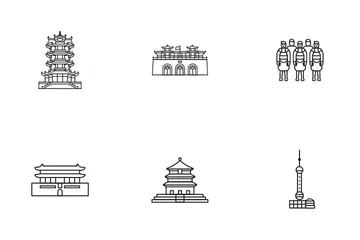 North East Asia Landmark Icon Pack