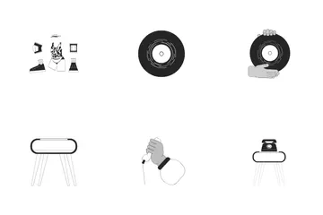 Nostalgia retro renacimiento Paquete de Iconos