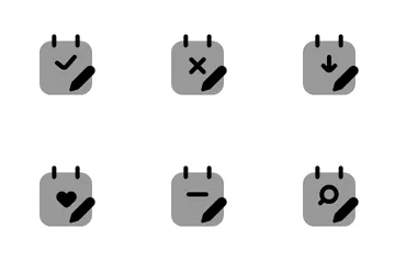 Nota y tarea Icono Pack