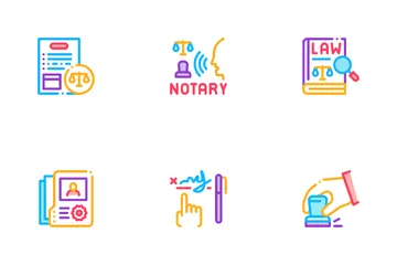 Notary Service Agency Icon Pack