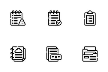 Notas digitais Pacote de Ícones