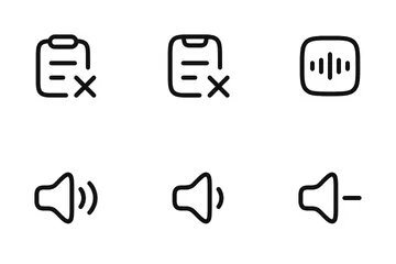 Note Presentation Media Icon Pack