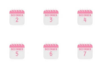 November And December Calendar Icon Pack