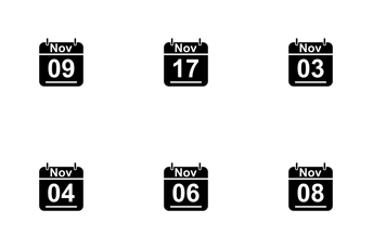 November Calendar 2017 3 - Glyph Icon Pack