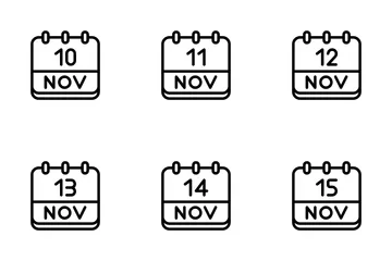 November Calendar Icon Pack