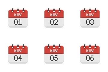 November Calendar Icon Pack