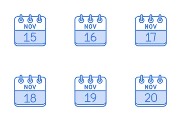 November Calendar Icon Pack