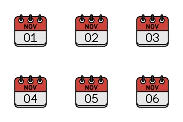 November Calendar Icon Pack