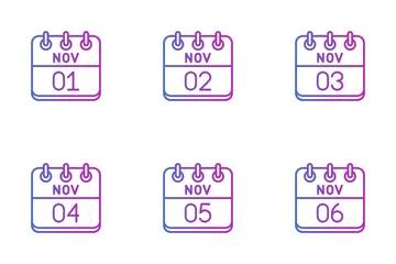 November Calendar Icon Pack