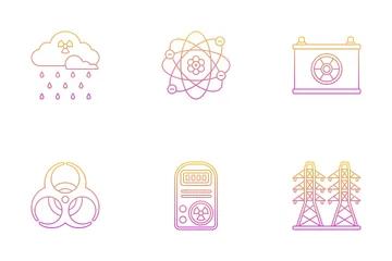 Nuclear Energy Element Icon Pack