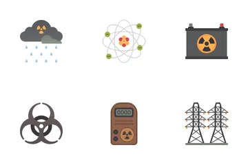 Nuclear Energy Element Icon Pack