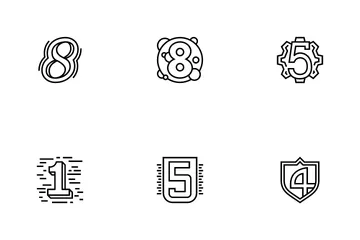 Numbers Numeral Icon Pack