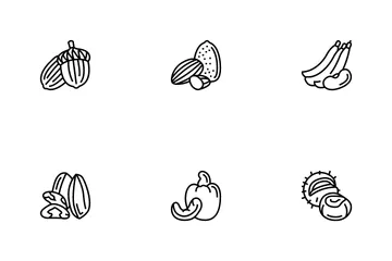 Nut Delicious Natural Nutrition Icon Pack