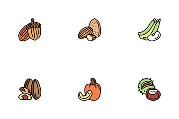 Nut Delicious Natural Nutrition Icon Pack