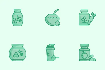 Nutrition Supplement Icon Pack