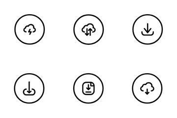 Baixar/Nuvem Pacote de Ícones