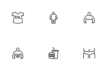 Obesity And Overweight Icon Pack