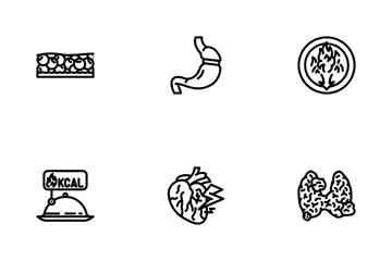 Obesity Overweight Fat Belly Icon Pack