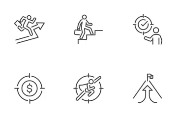 Objetivo y meta Paquete de Iconos