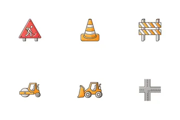 Obras Viales Paquete de Iconos