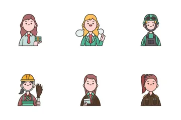 Occupation Woman Icon Pack