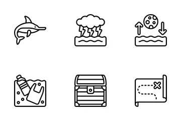 Ocean And Sea Life Icon Pack