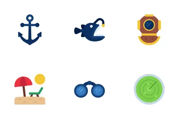 Ocean And Sea Life Icon Pack