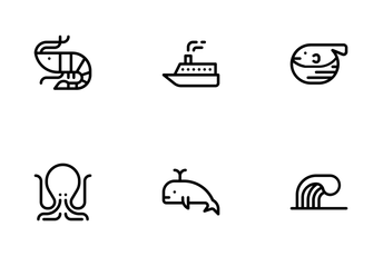 Ocean (outline) Icon Pack