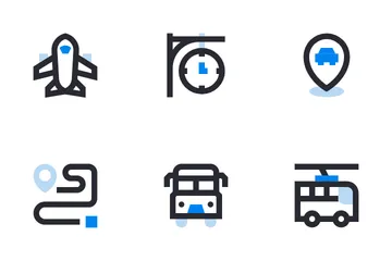 Öffentliche Verkehrsmittel Symbolpack