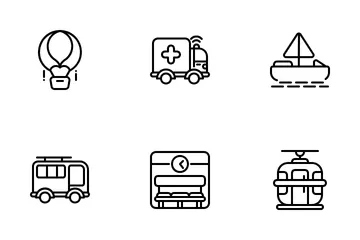 Öffentliche Verkehrsmittel Symbolpack